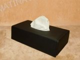 PU Leather Tissue Box Black